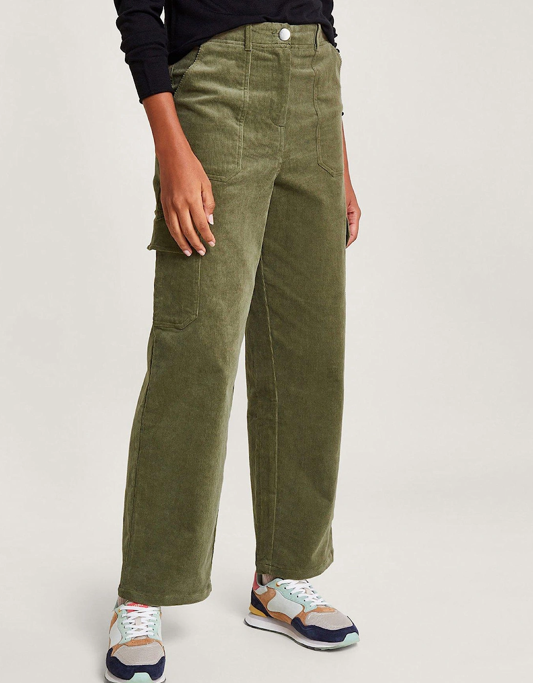 Luna Cargo Cord Trousers - Green, 2 of 1