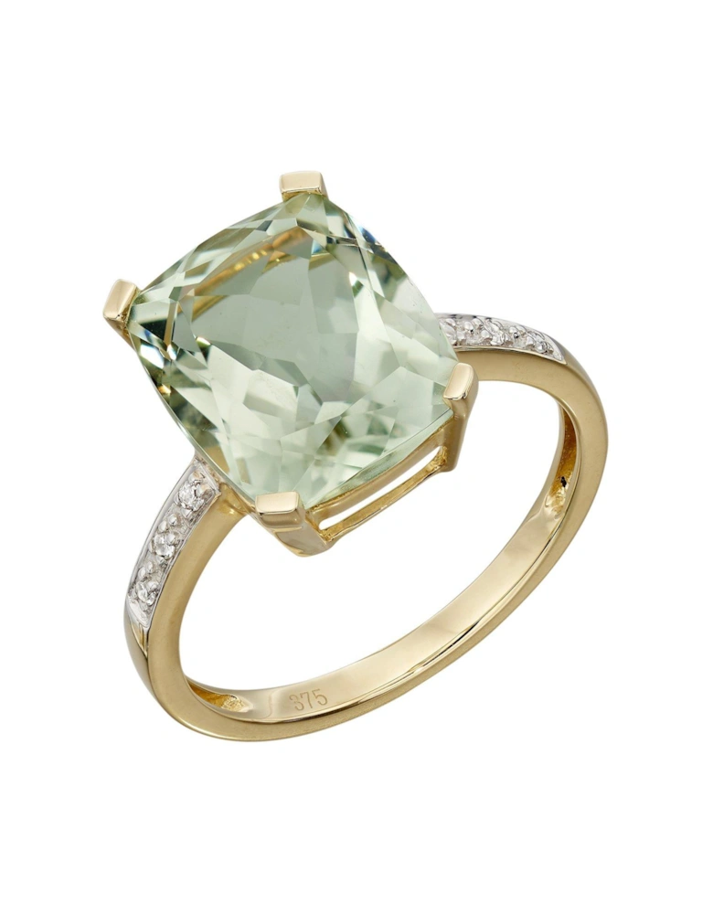 9ct Gold Green Cocktail Ring