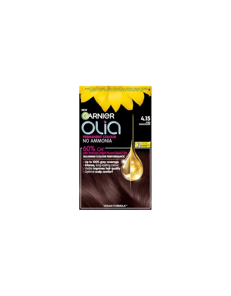Olia Permanent Hair Dye - 4.15 Iced Chocolate Brown