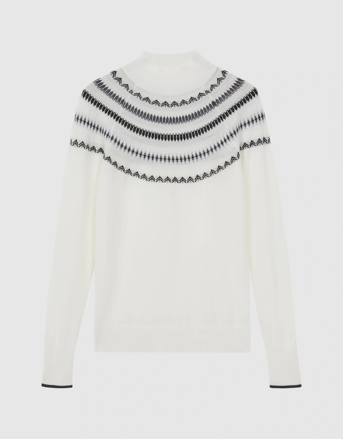 Wool-Cashmere Fair-Isle Funnel Neck Jumper, 2 of 1