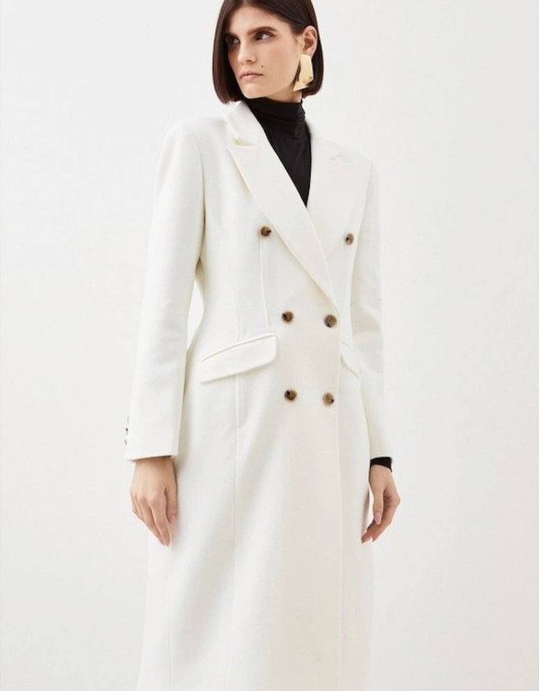 Italian Manteco Wool Hourglass Midi Coat