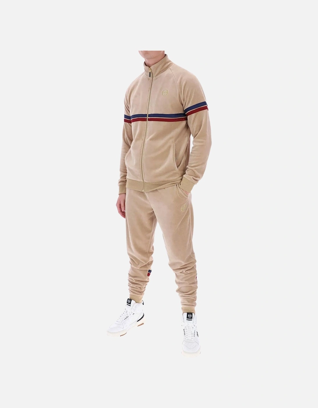 Orion Luxe Velour Track Top - Humus Brown