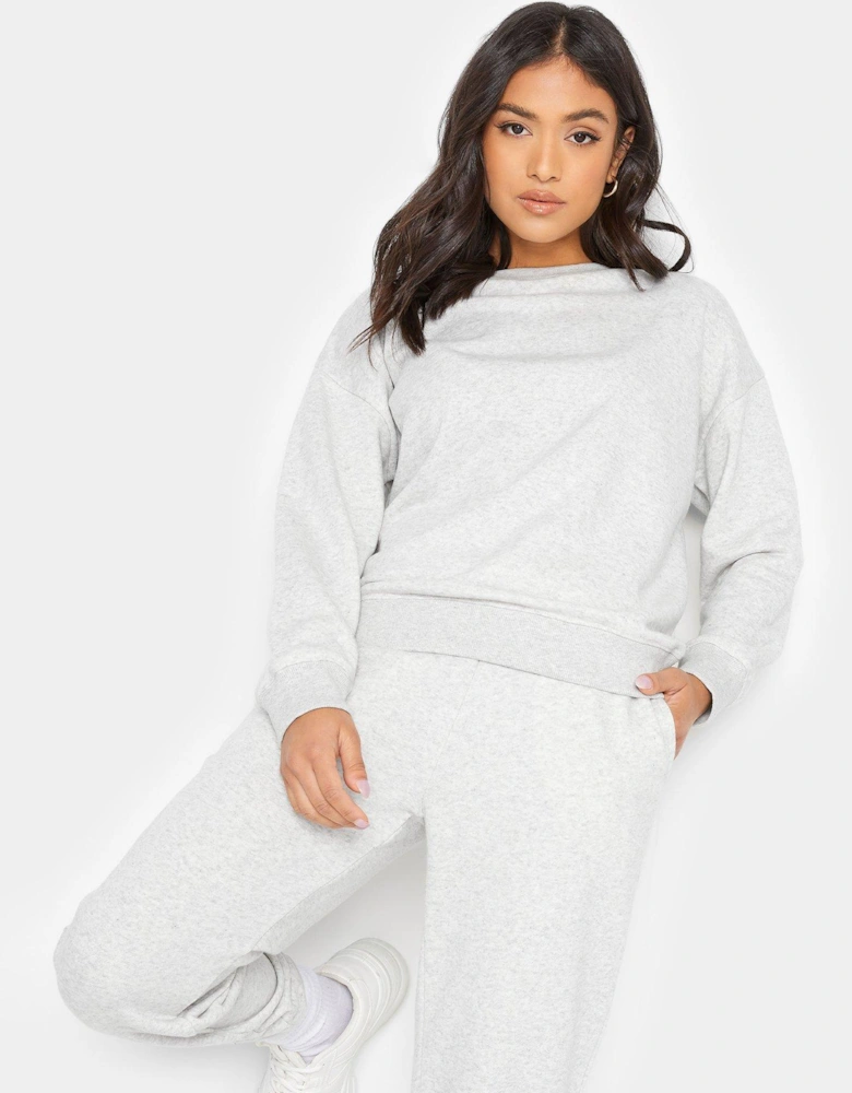 Petite Crew Neck Sweatshirt - Grey