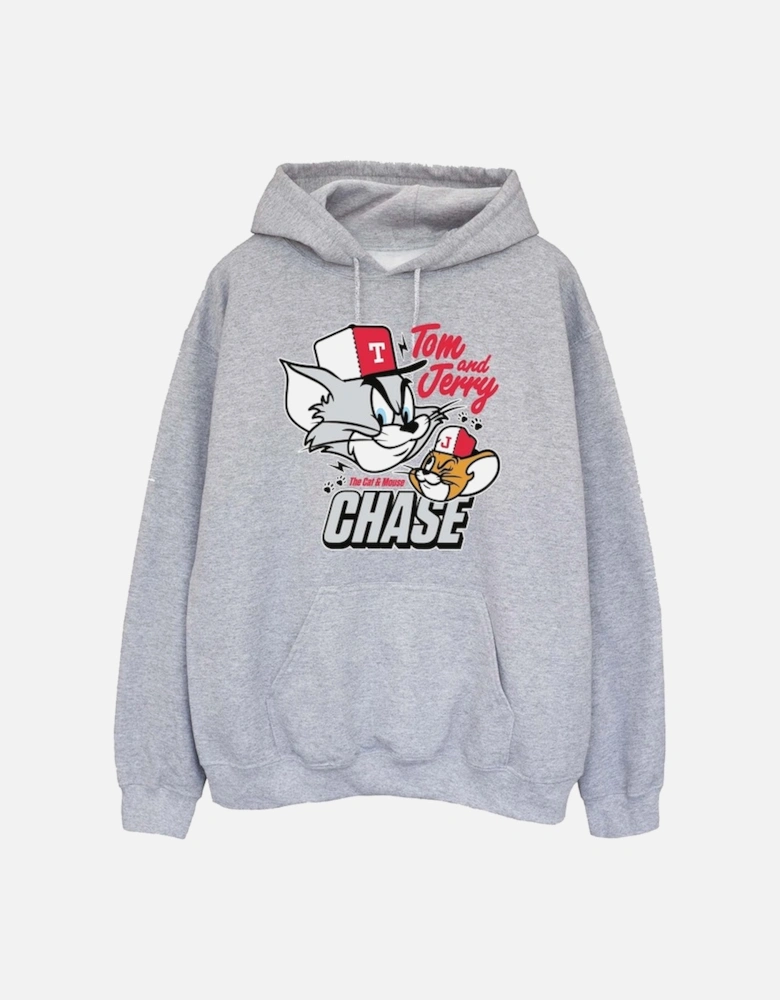Tom and Jerry Womens/Ladies Cat & Mouse Chase Heather Hoodie