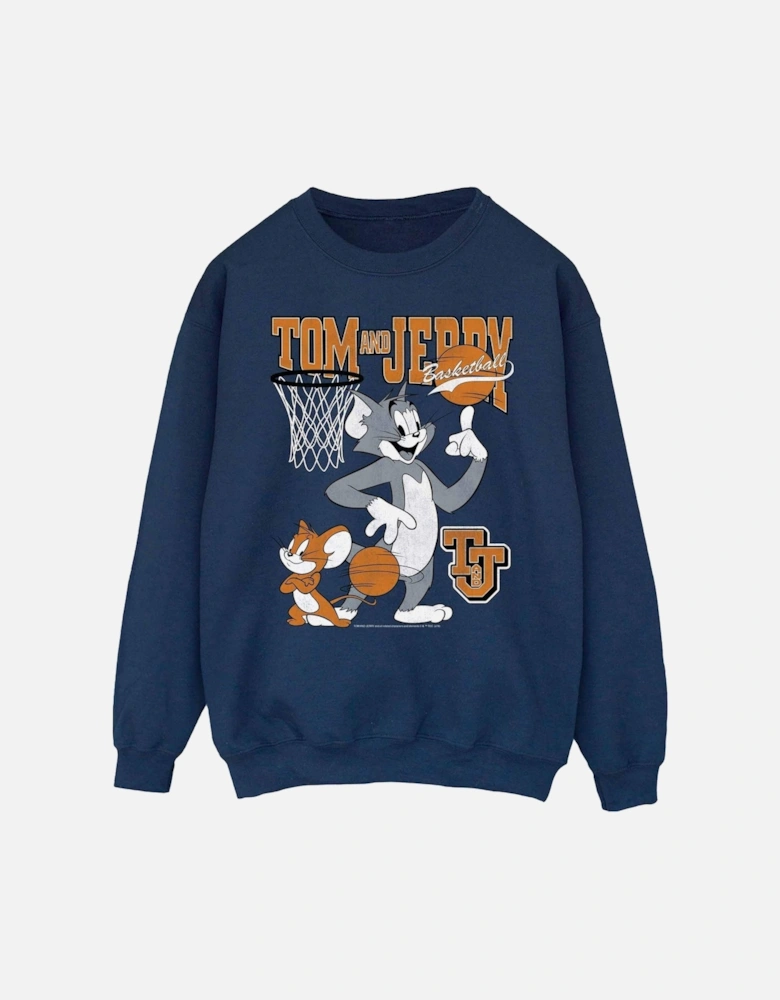 Tom and Jerry Womens/Ladies Spinning Basketball Sweatshirt