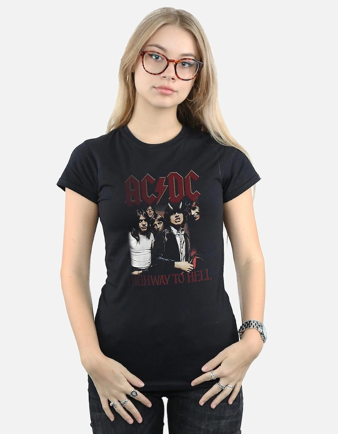 Womens/Ladies Highway To Hell Cotton T-Shirt