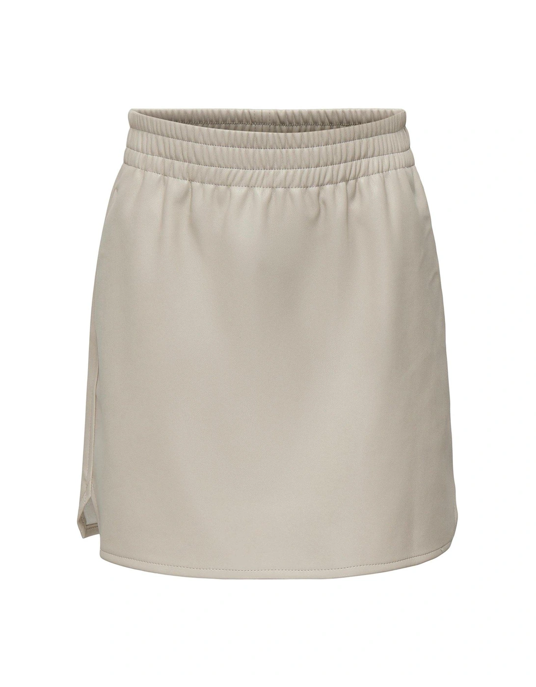 Girls Faux Leather Skirt - Pumice Stone, 3 of 2