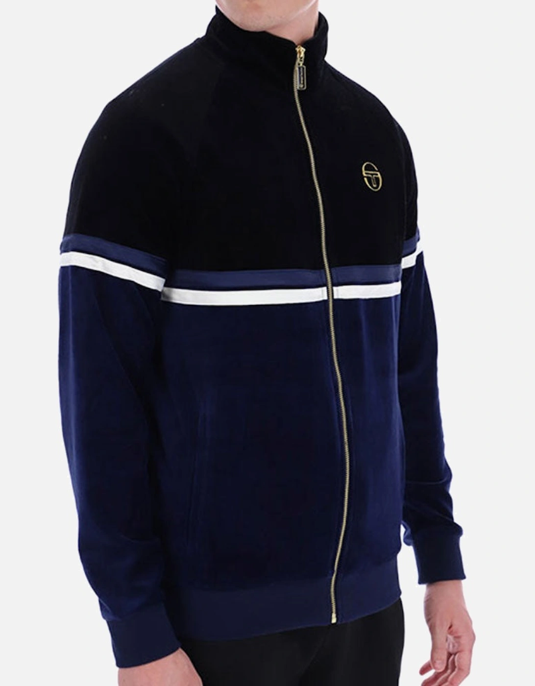 Orion Luxe Velour Track Top - Black / Marmite Blue, 4 of 3