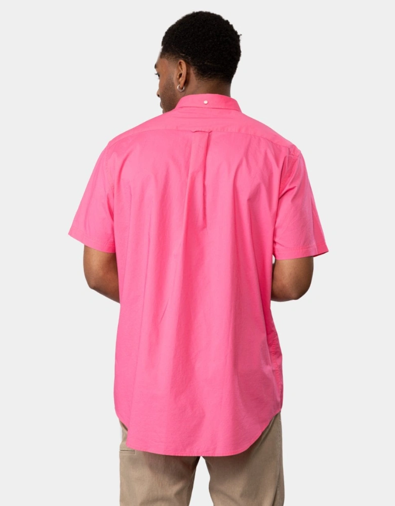 Regular Broadcloth Short Sleeve Button Down Mens Shirt