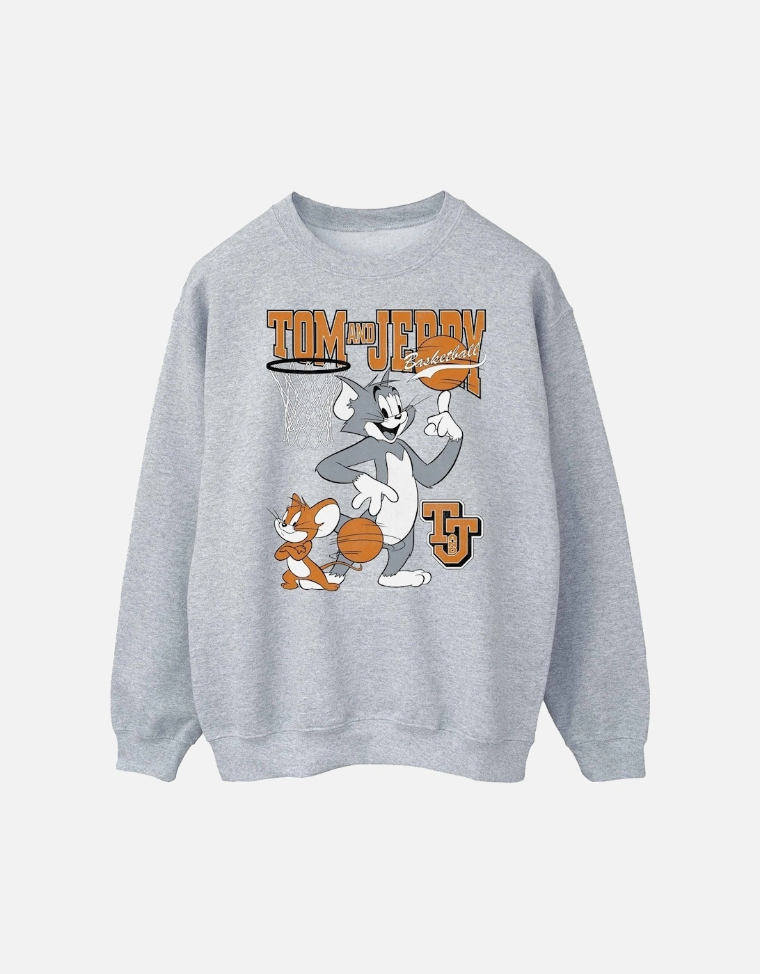 Tom and Jerry Mens Spinning Basketball Sweatshirt, 5 of 4
