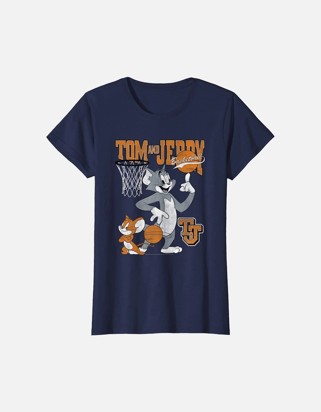 Tom and Jerry Womens/Ladies Spinning Basketball Cotton T-Shirt, 6 of 5