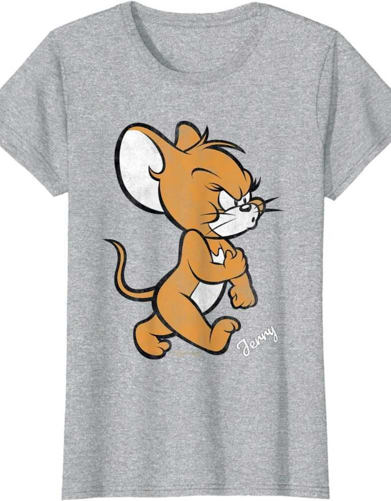 Tom and Jerry Womens/Ladies Angry Mouse T-Shirt