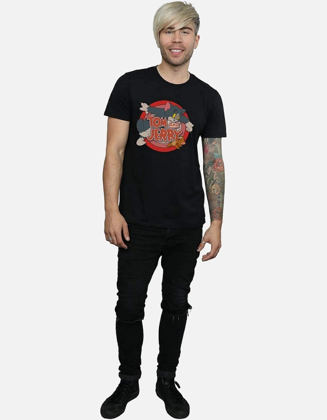 Tom and Jerry Mens Catch Cotton T-Shirt