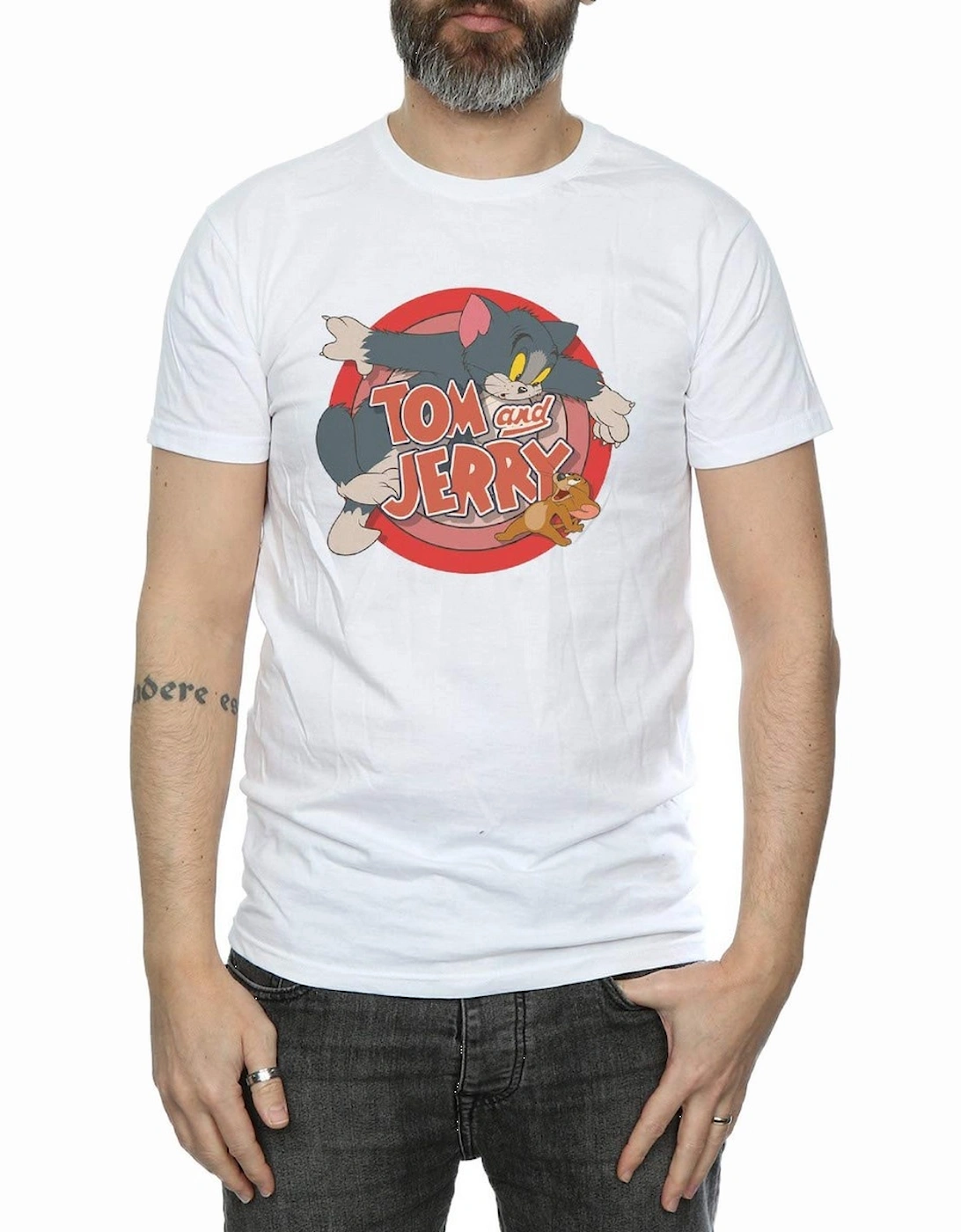 Tom and Jerry Mens Catch Cotton T-Shirt, 5 of 4