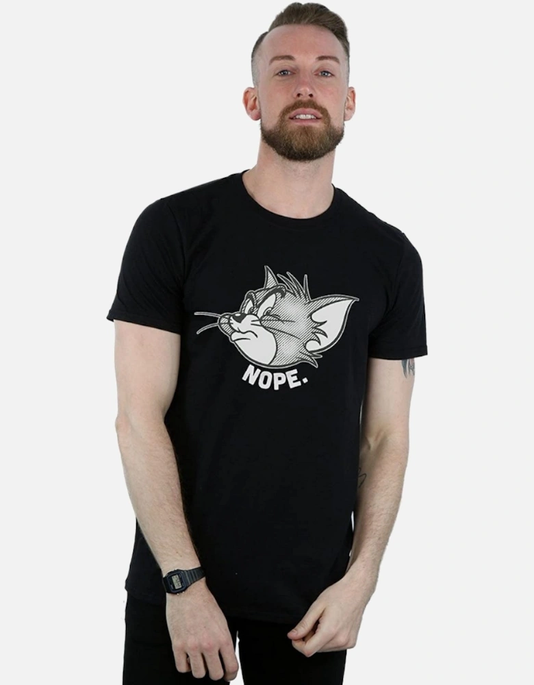 Tom and Jerry Mens Nope Face Cotton T-Shirt