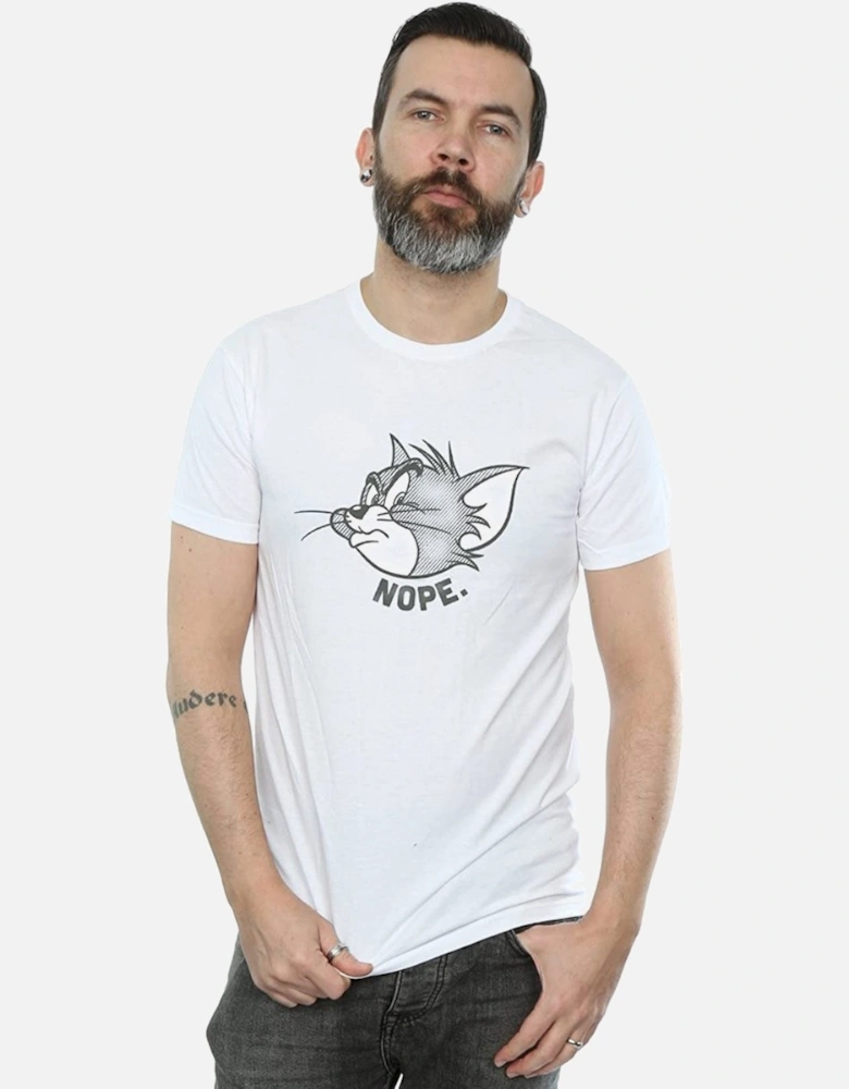 Tom and Jerry Mens Nope Face Cotton T-Shirt