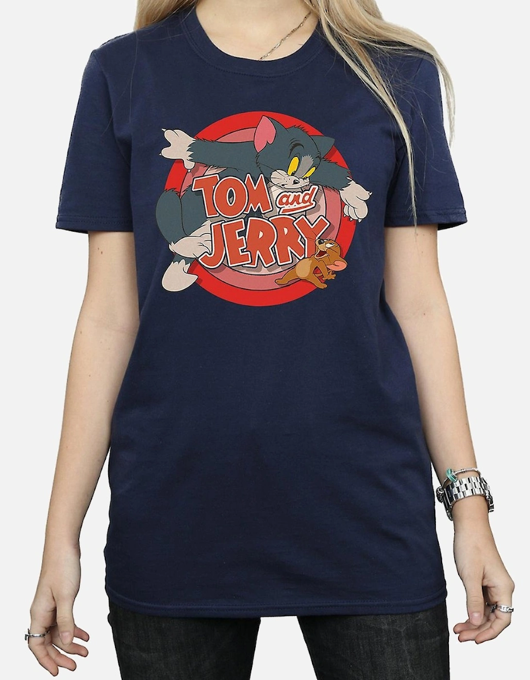 Tom and Jerry Womens/Ladies Catch Cotton Boyfriend T-Shirt, 6 of 5