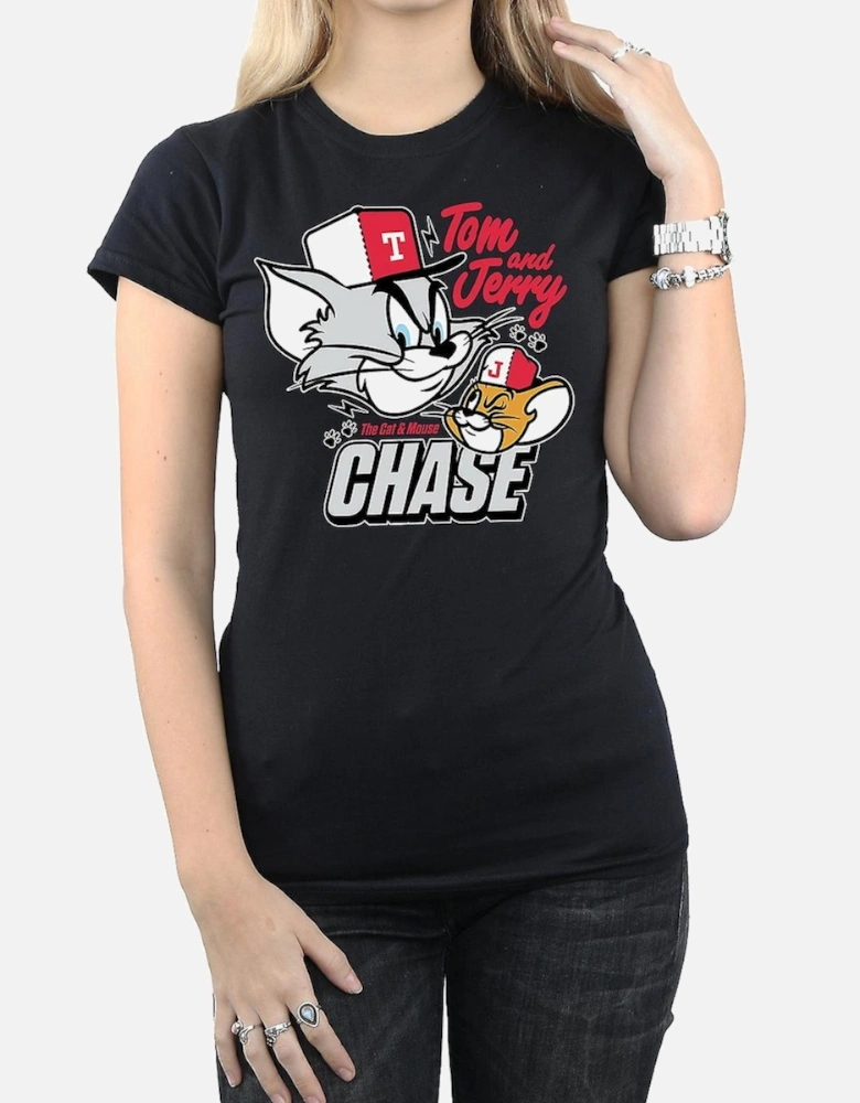 Tom and Jerry Womens/Ladies Cat & Mouse Chase Cotton T-Shirt