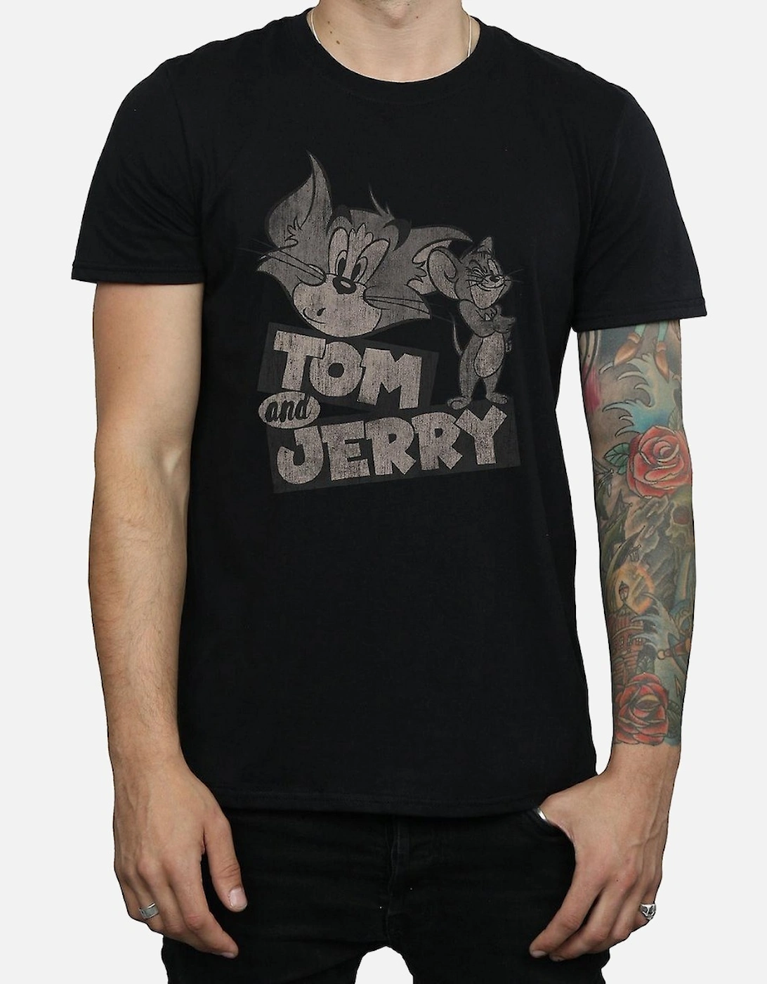 Tom and Jerry Mens Wink Cotton T-Shirt, 6 of 5