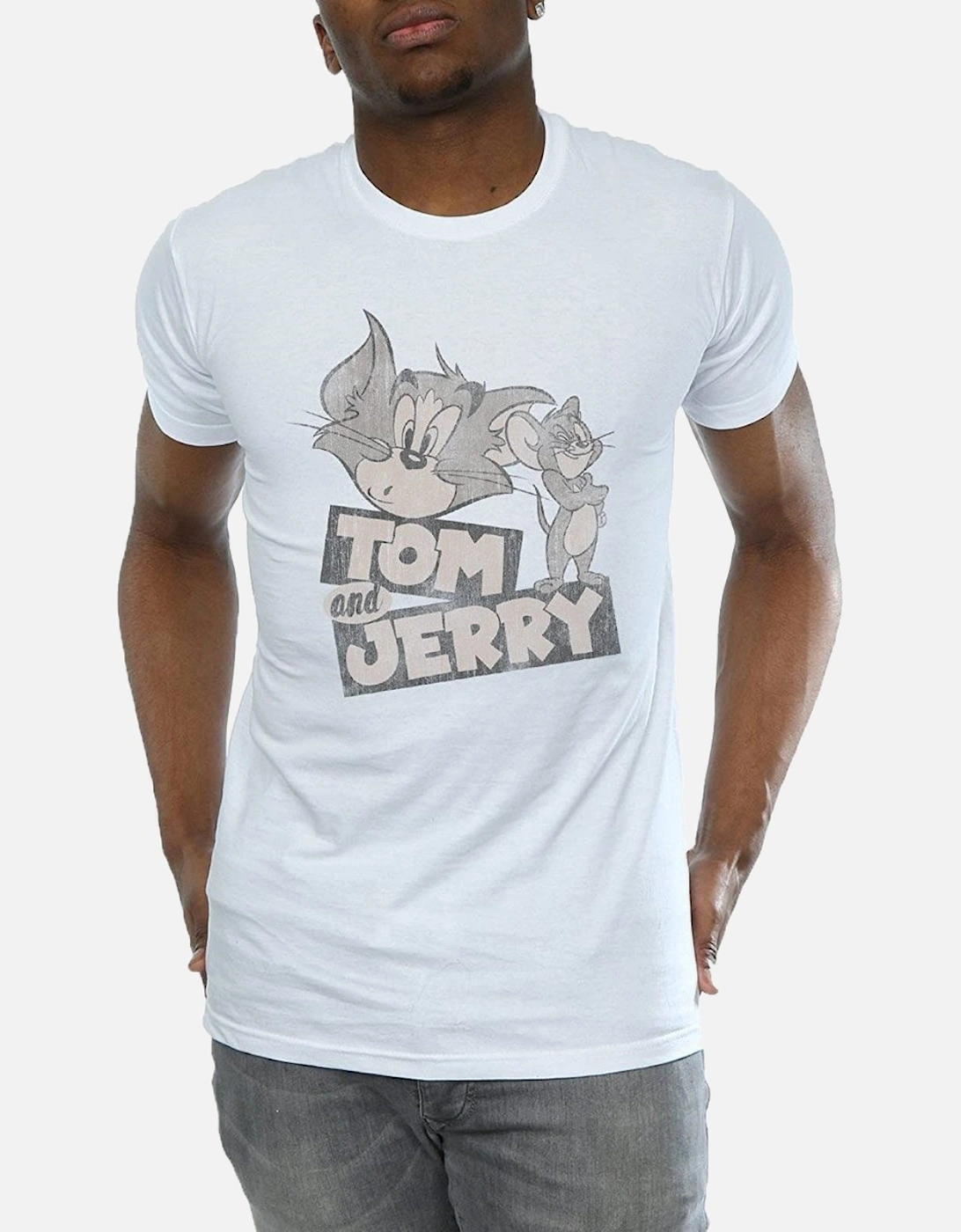 Tom and Jerry Mens Wink Cotton T-Shirt, 6 of 5