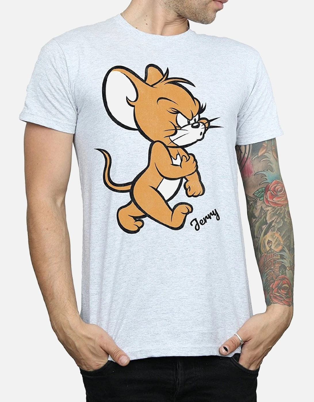 Tom and Jerry Mens Angry Mouse T-Shirt, 6 of 5