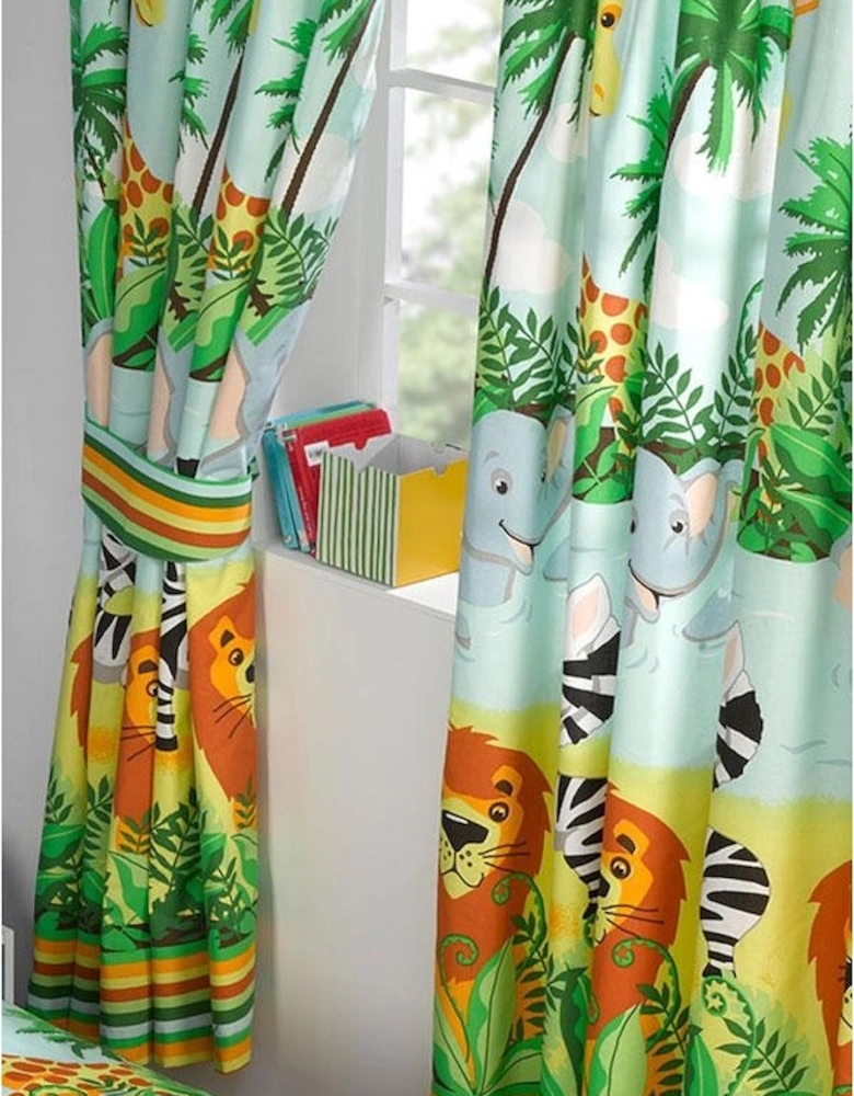 Jungle-Tastic Lined Curtains (Pack of 2)