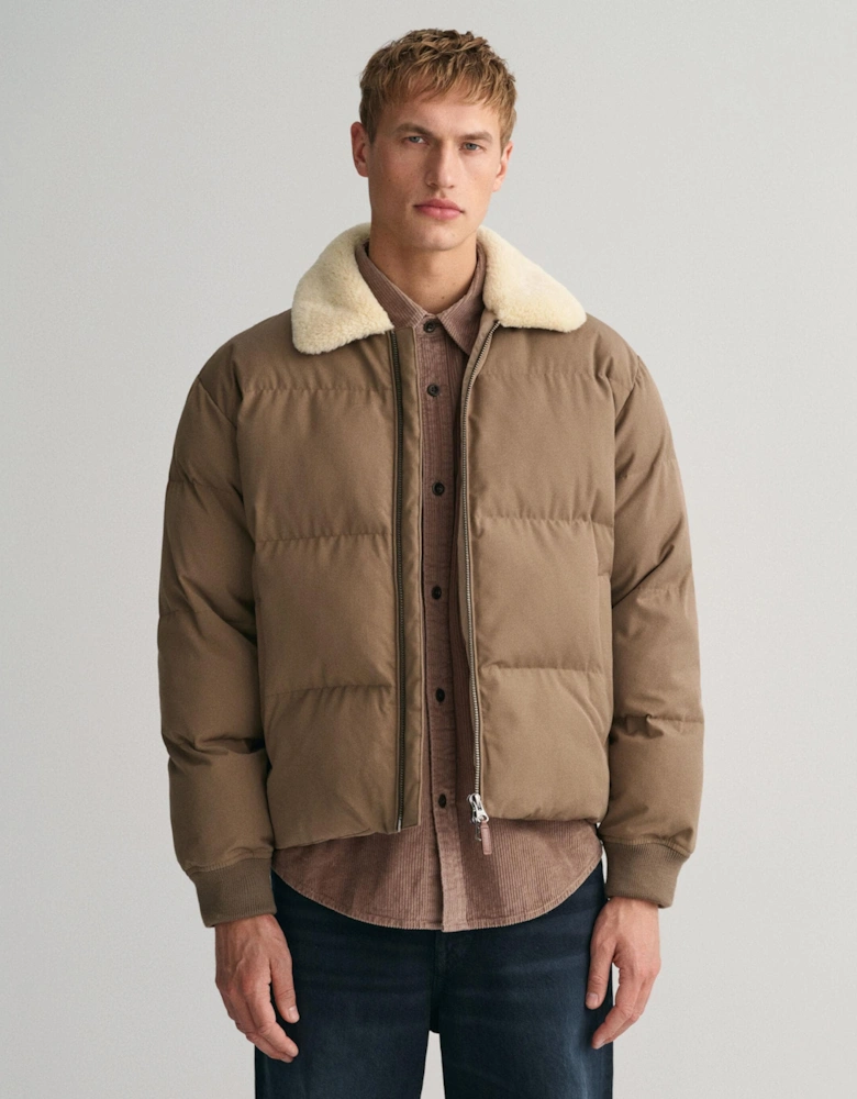 Mens Padded Flannel Puffer Jacket