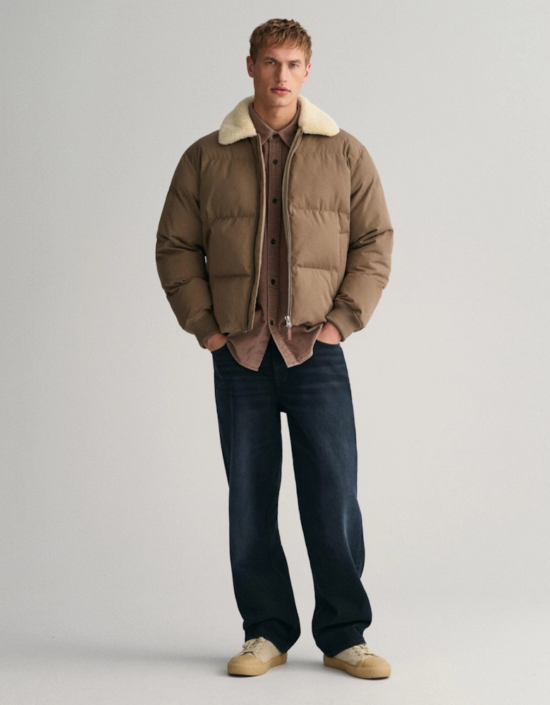 Mens Padded Flannel Puffer Jacket