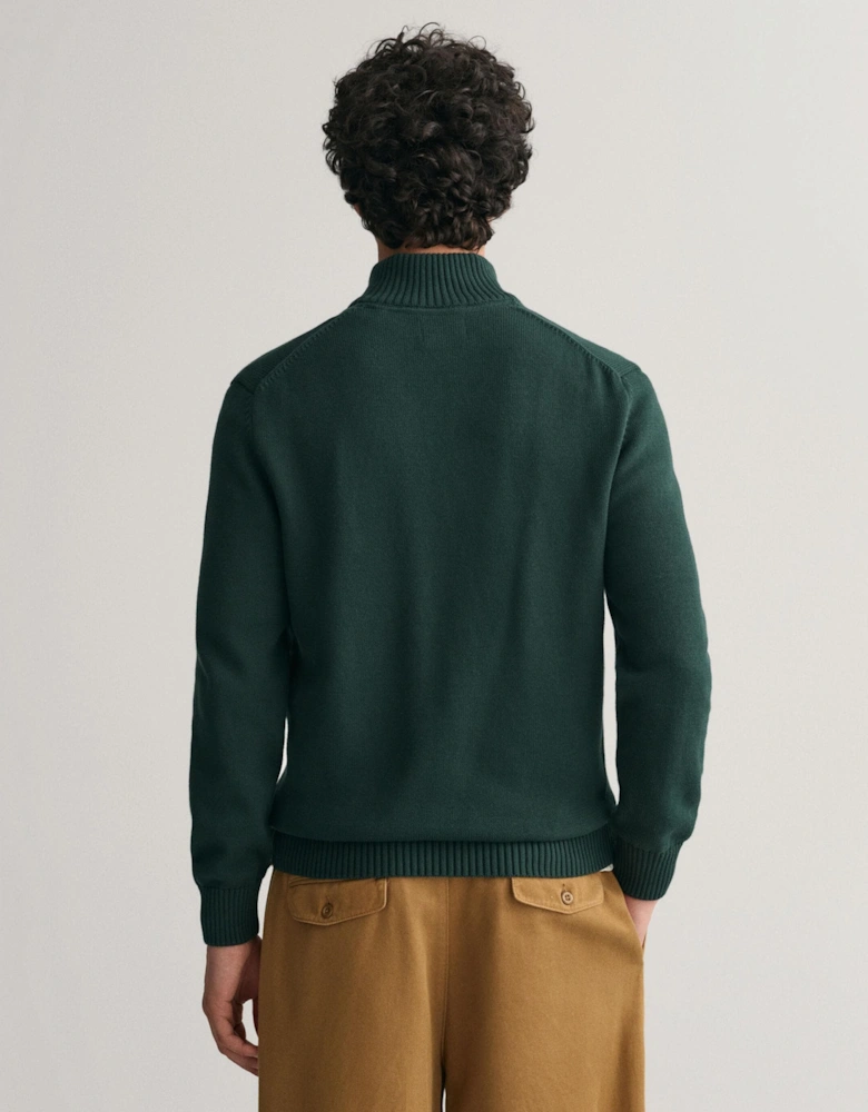 Mens Casual Cotton Half Zip Jumper