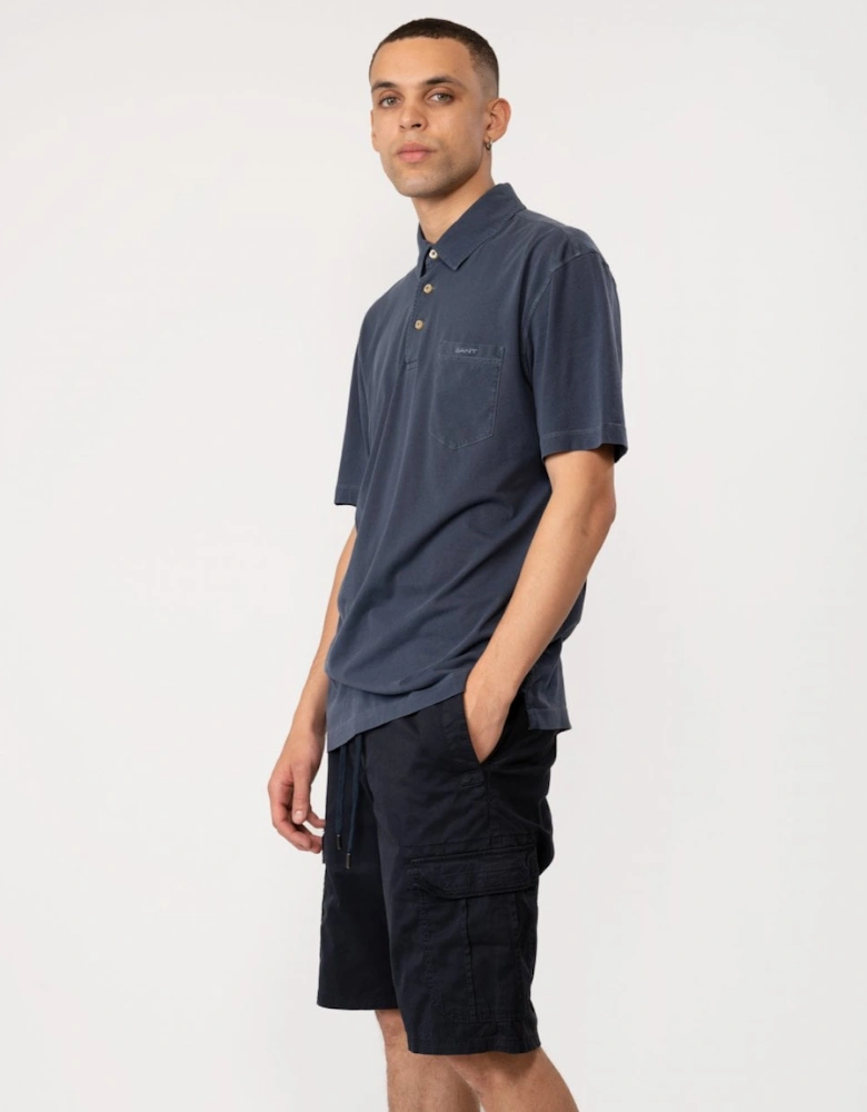 Mens Solid Sunfaded Jersey Short Sleeve Rugger