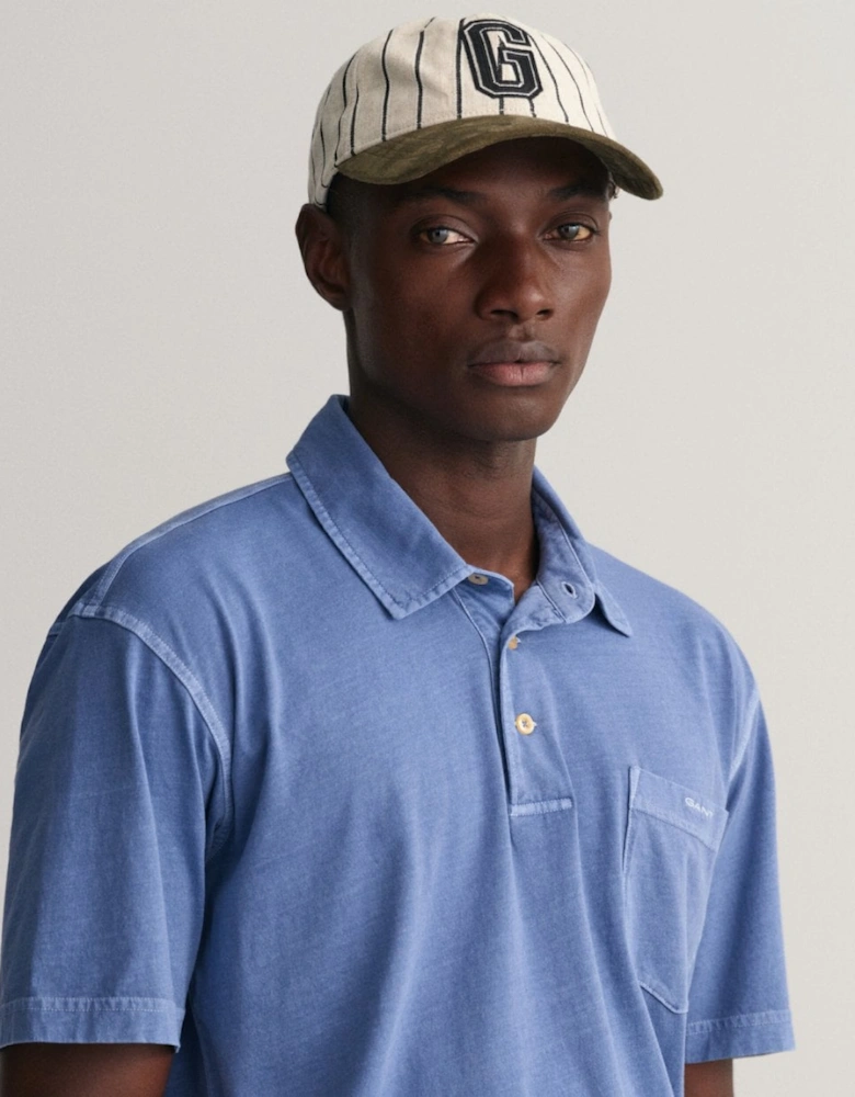 Mens Solid Sunfaded Jersey Short Sleeve Rugger