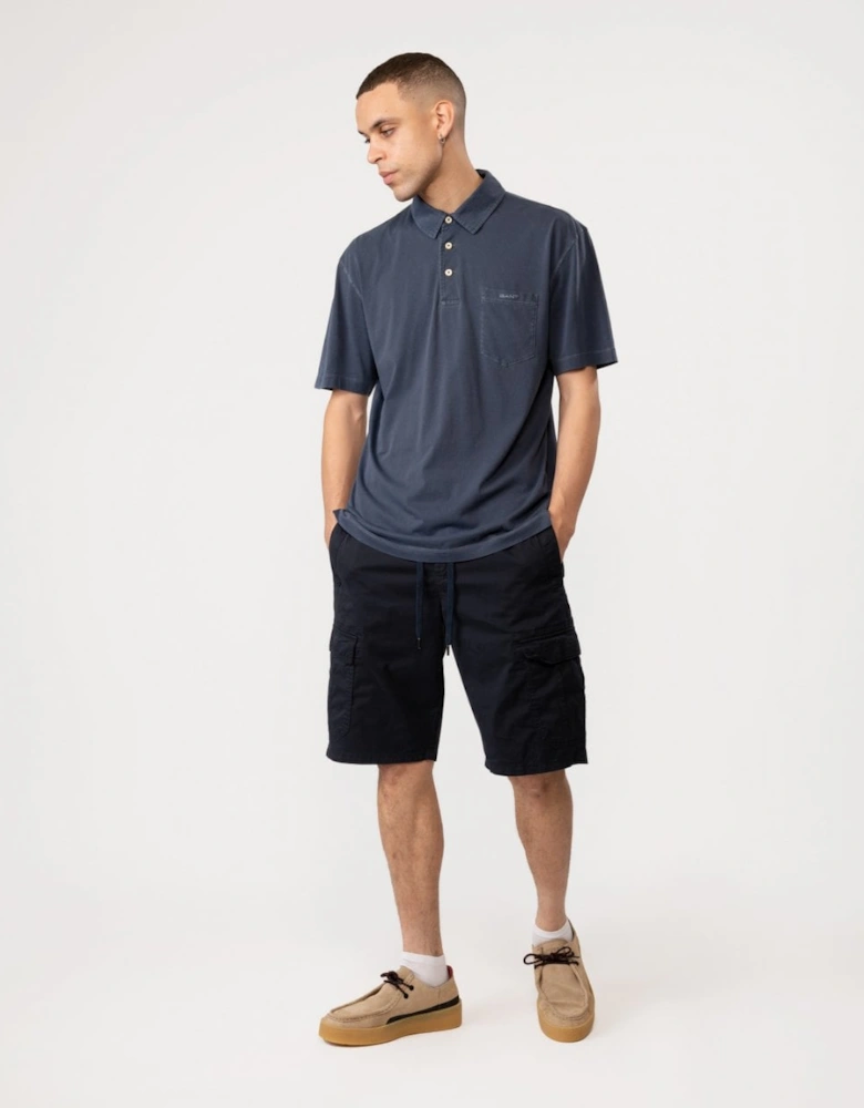Mens Solid Sunfaded Jersey Short Sleeve Rugger