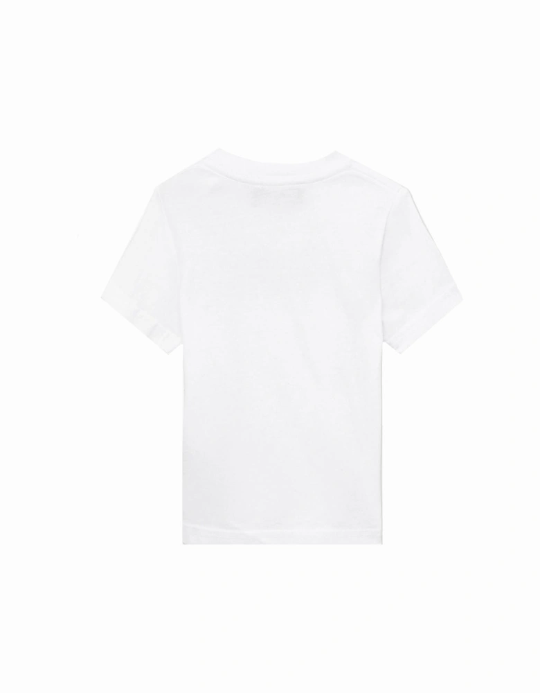 Baby Boys Logo Print Cotton T-Shirt White