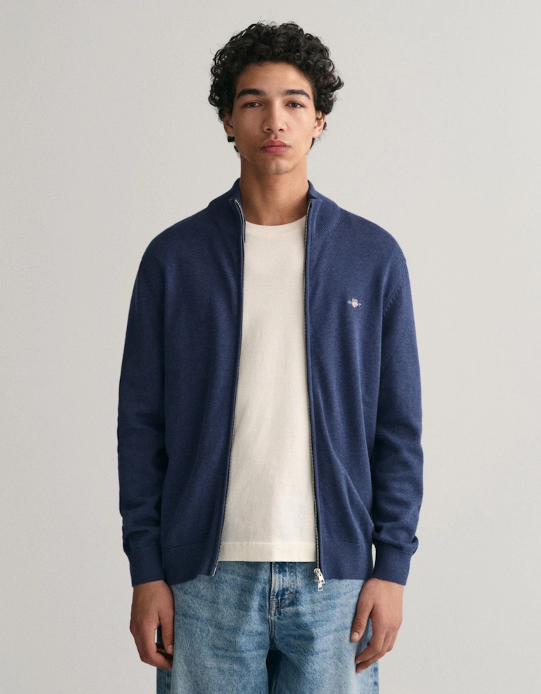 Mens Casual Cotton Zip Cardigan