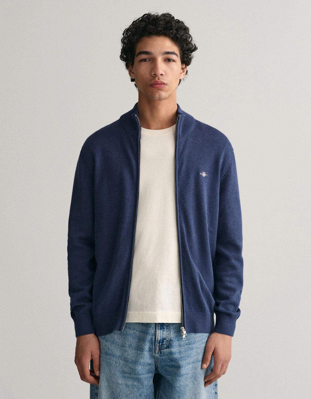 Mens Casual Cotton Zip Cardigan, 6 of 5