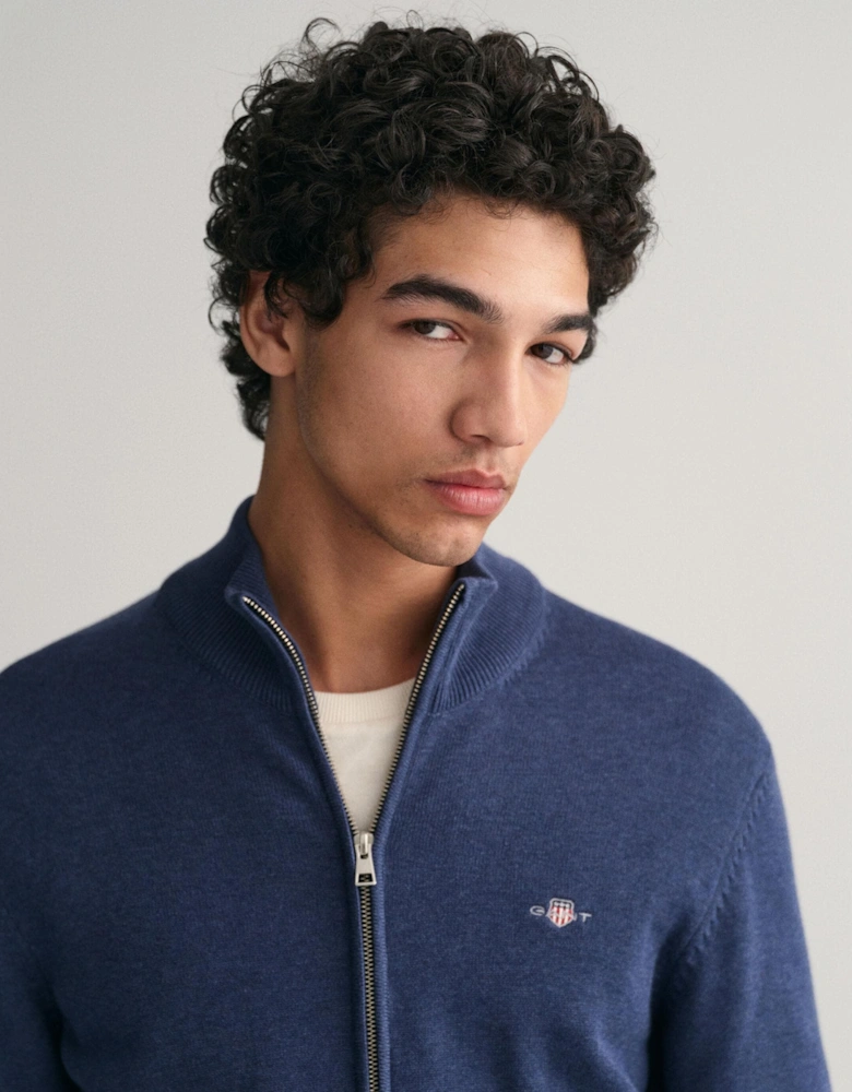 Mens Casual Cotton Zip Cardigan