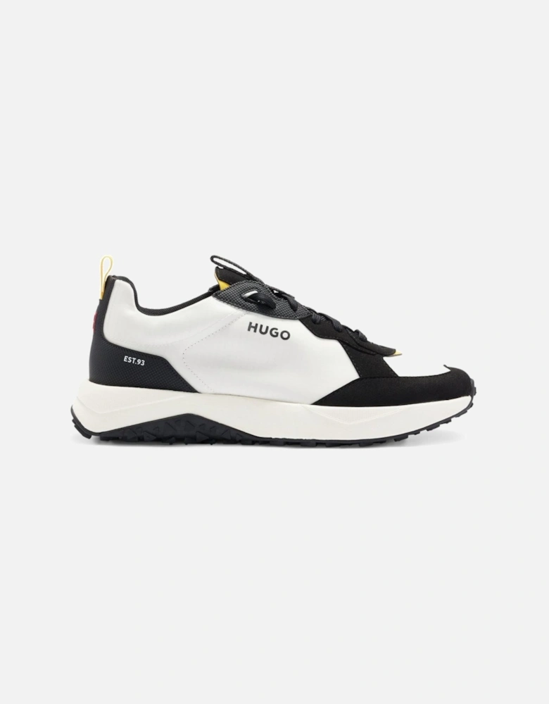 Kane Mens Running-Style Trainers In Mixed Materials With Logo Details