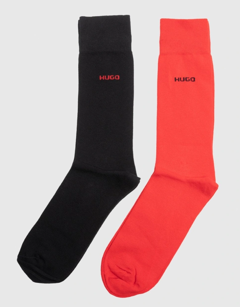 2 Pack RS Uni Colour Mens Socks NOS