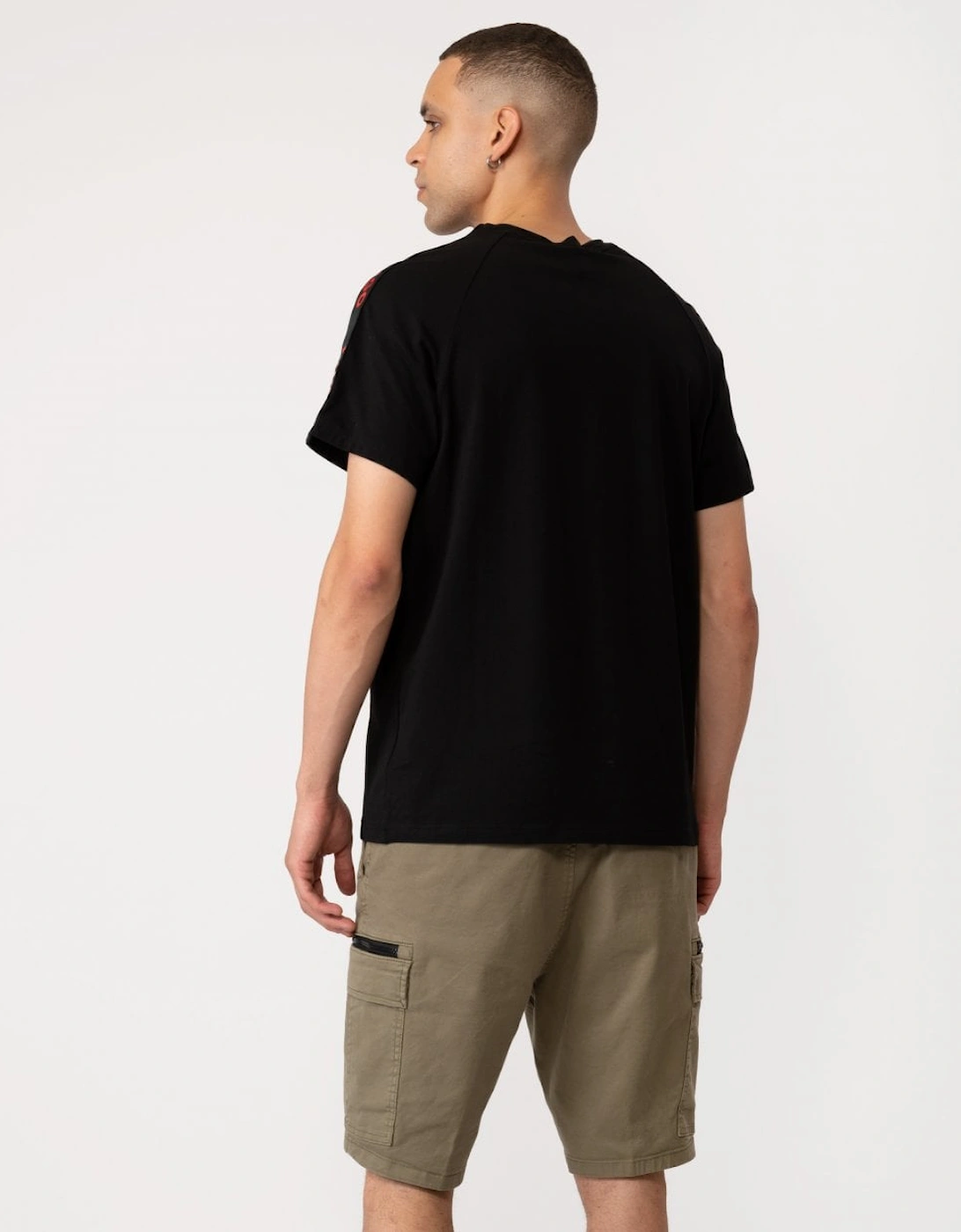 Sporty Logo Tape Mens Loungewear T-Shirt