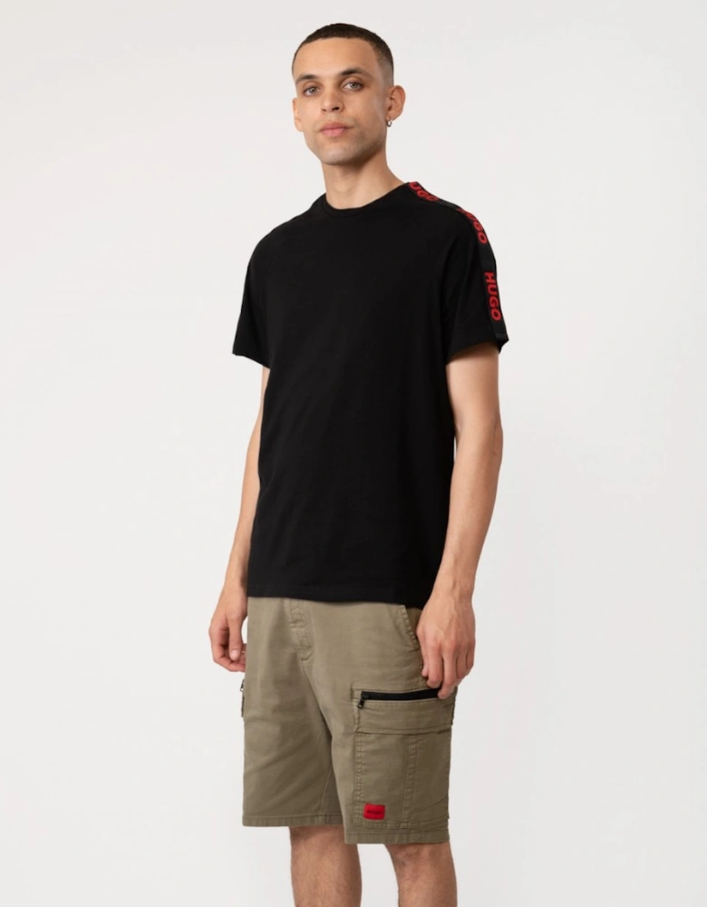 Sporty Logo Tape Mens Loungewear T-Shirt