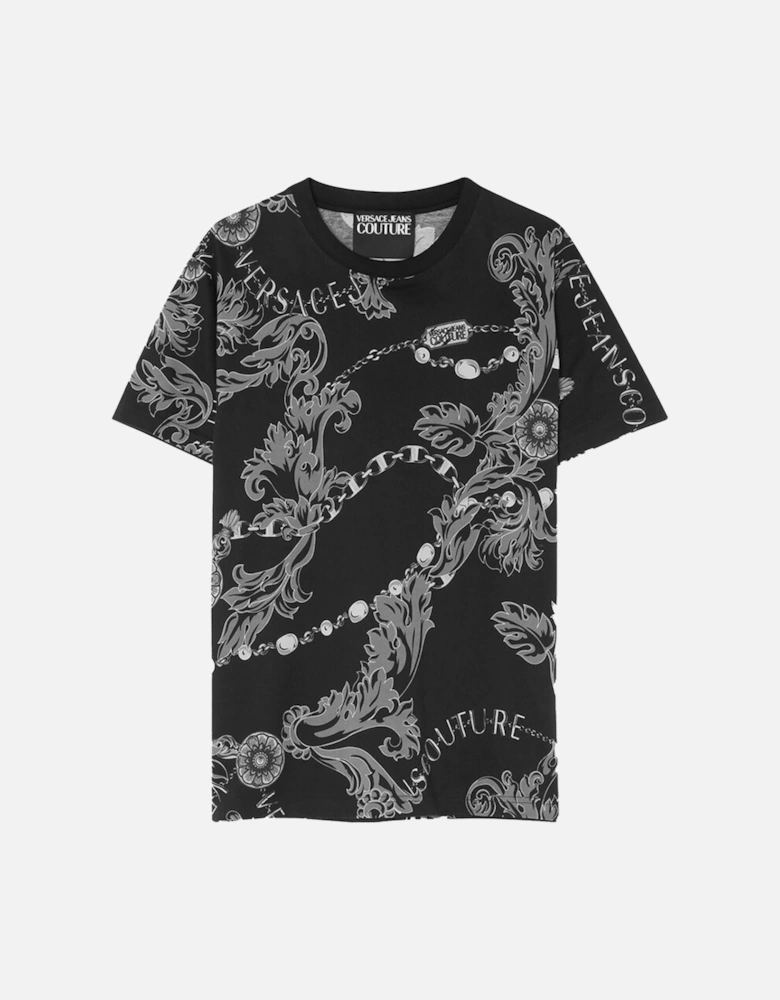 Jeans Couture Chain couture-print T-shirt Black