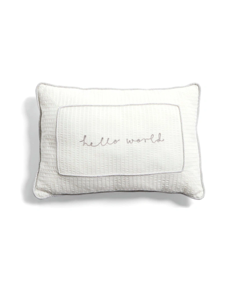Cushion - Welcome to the World Slogan