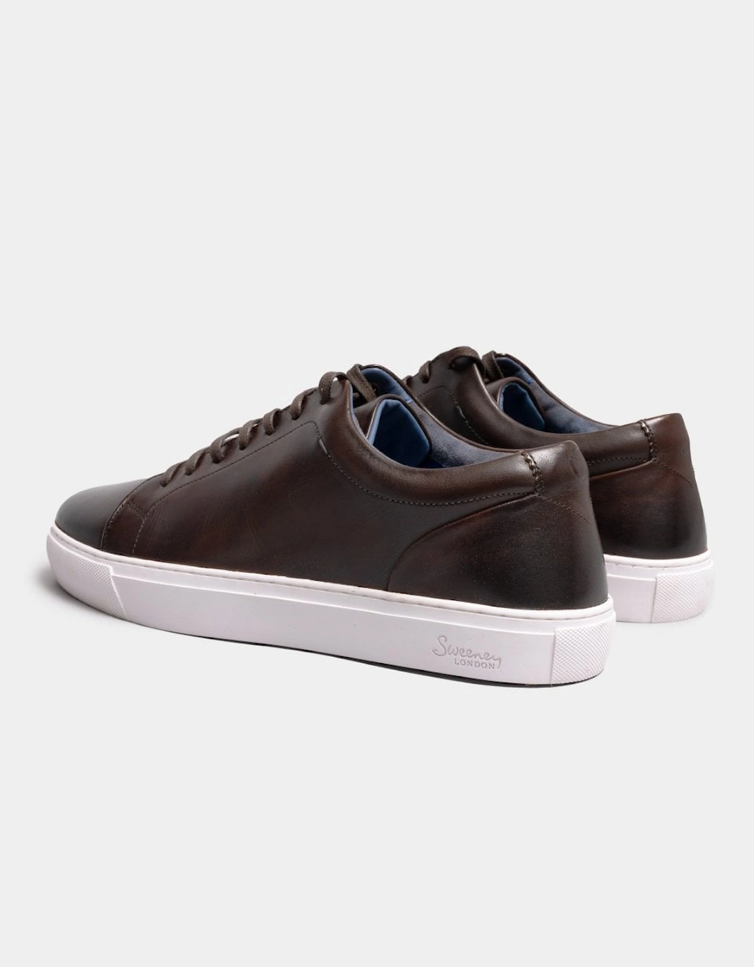Hayle Antiqued Calf Leather Mens Trainers