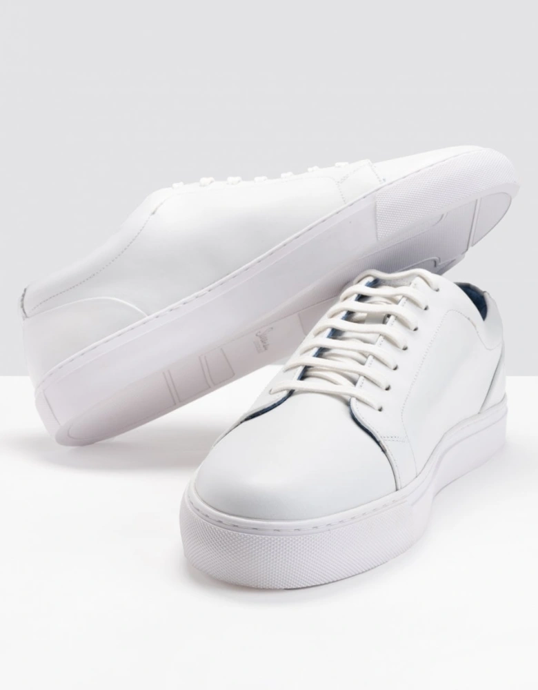 Hayle Antiqued Calf Leather Mens Trainers