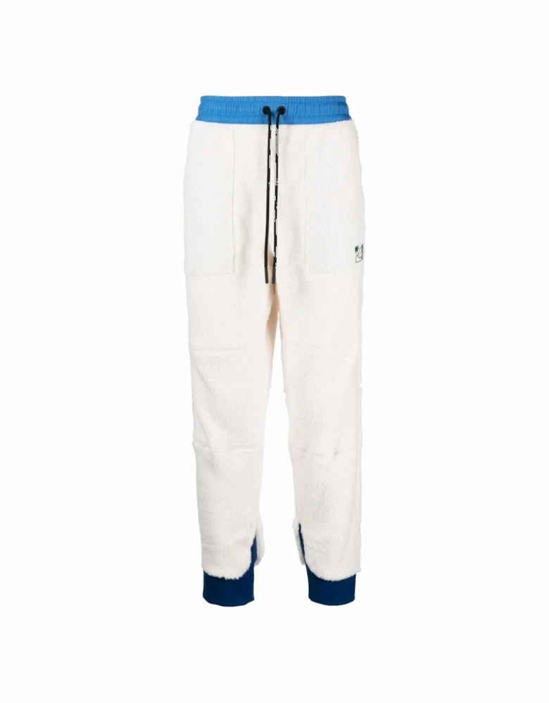 Contrast Waistband Joggers White