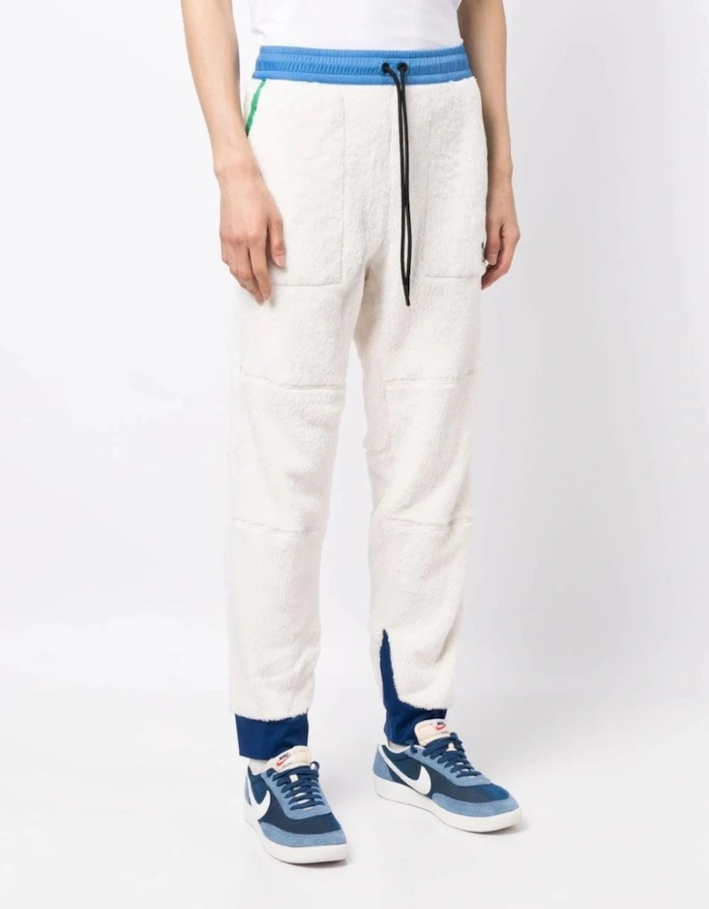 Contrast Waistband Joggers White