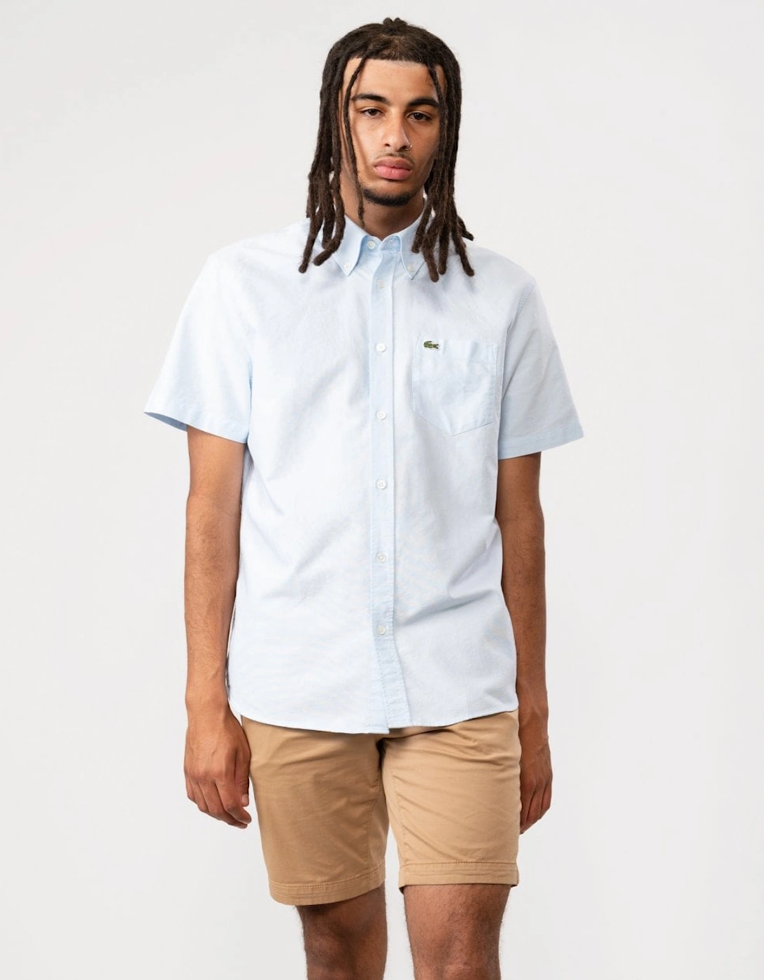 Mens Casual Short Sleeve Woven Shirt, 6 of 5