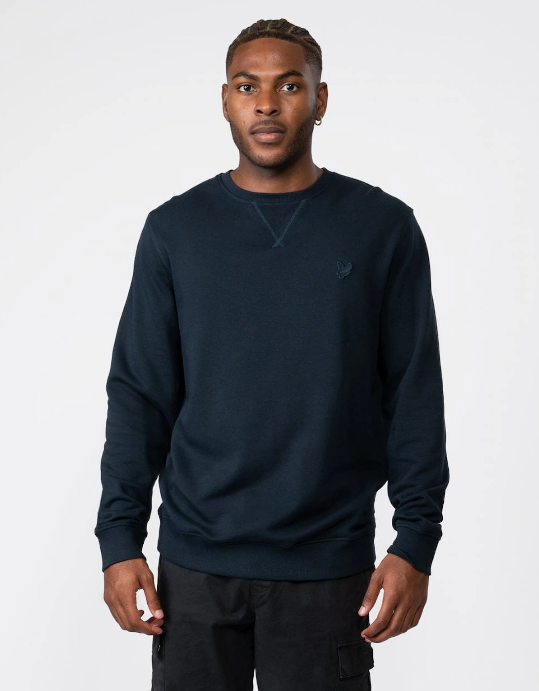 Lyle & Scott Tonal Eagle Mens Crew Neck Sweatshirt, 5 of 4