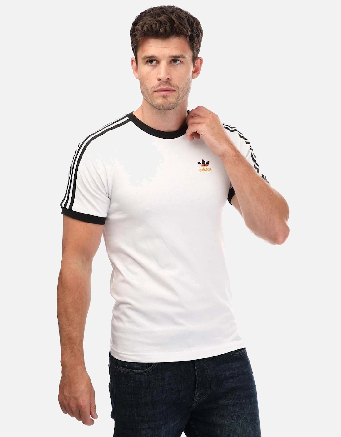 Mens 3 Stripe Germany T-Shirt, 6 of 5