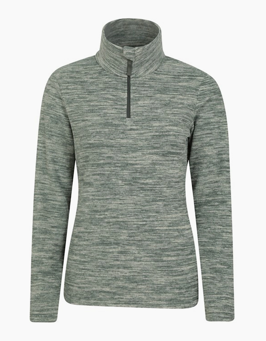 Mountain Warehouse Women's Green / Snowdon Melange Fleece Top - Size: 20